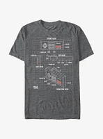 Nintendo Schematic NES Controller T-Shirt