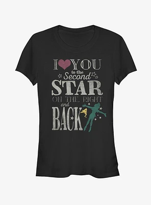 Peter Pan Love You to Second Star Girls T-Shirt