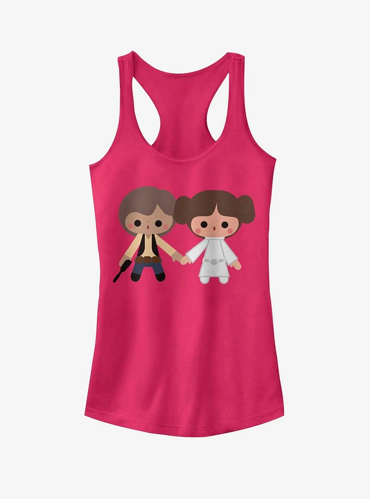 Star Wars Cute Cartoon Kawaii Han Leia Love Girls Tank