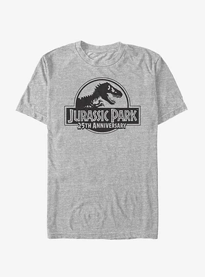 Jurassic Park Grey Classic 25th Anniversary Logo T-Shirt