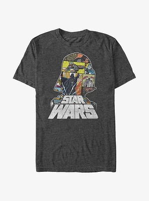 Star Wars Darth Vader Comic Helmet T-Shirt