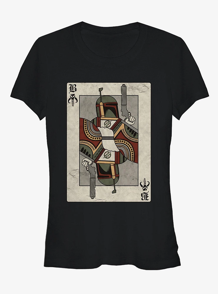 Star Wars Boba Fett Playing Card Girls T-Shirt