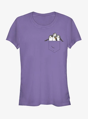 Star Wars Porgs Faux Pocket Girls T-Shirt