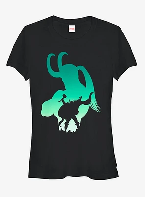 Marvel Thor and Loki Silhouette Girls T-Shirt