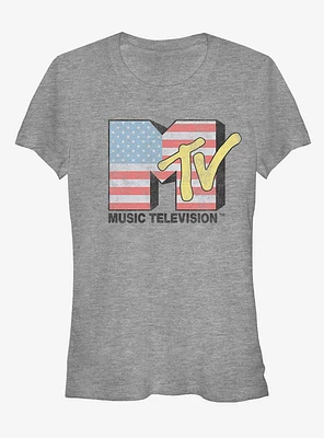 MTV American Flag Logo Girls T-Shirt