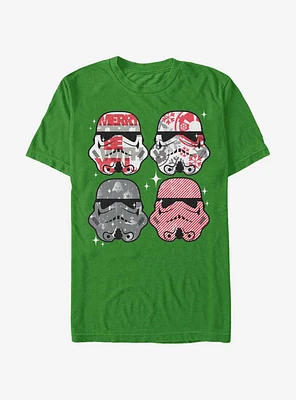 Star Wars Christmas Stormtrooper Helmets T-Shirt
