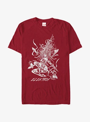 Marvel Elektra Sword T-Shirt