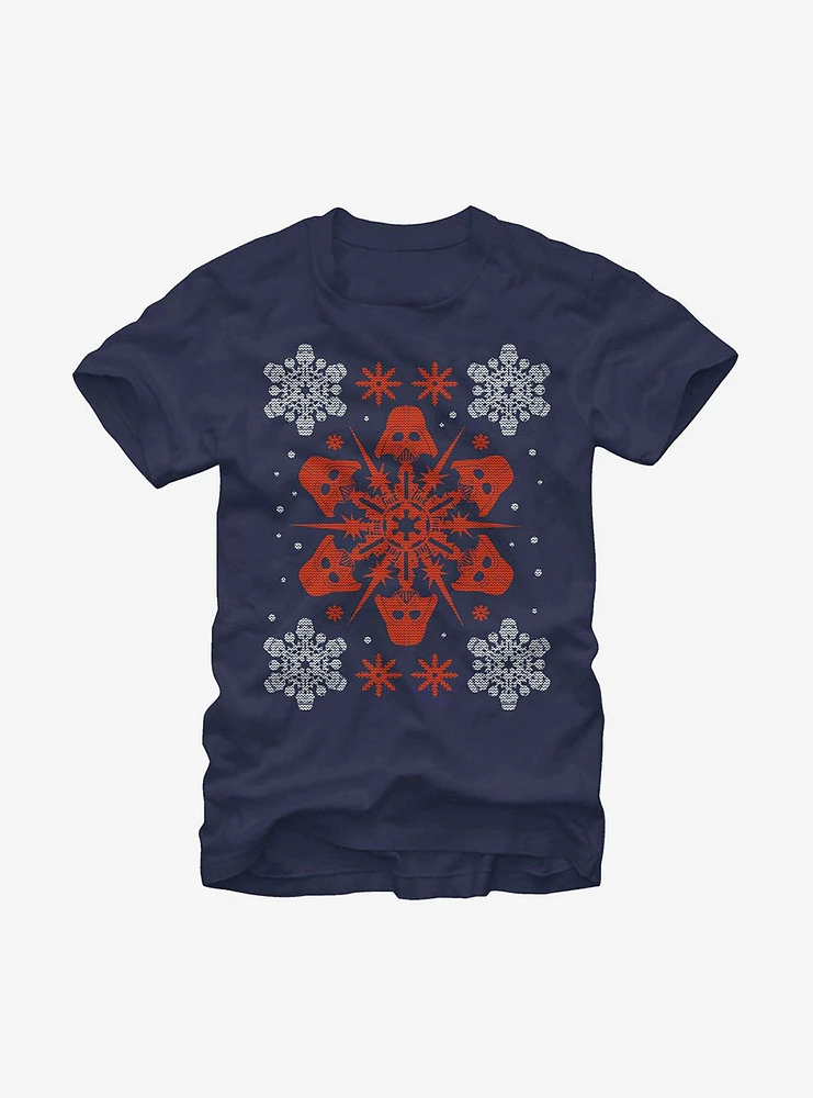 Star Wars Christmas Darth Vader Snowflake T-Shirt