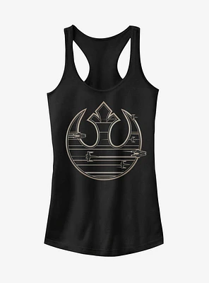 Star Wars Rebel Logo Streak Girls Tank Top