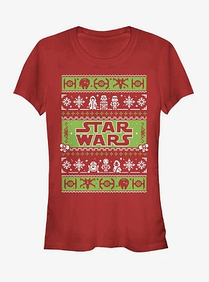 Star Wars Ugly Christmas Sweater Come to the Merry Side Girls T-Shirt