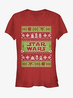 Star Wars Ugly Christmas Sweater Come to the Merry Side Girls T-Shirt