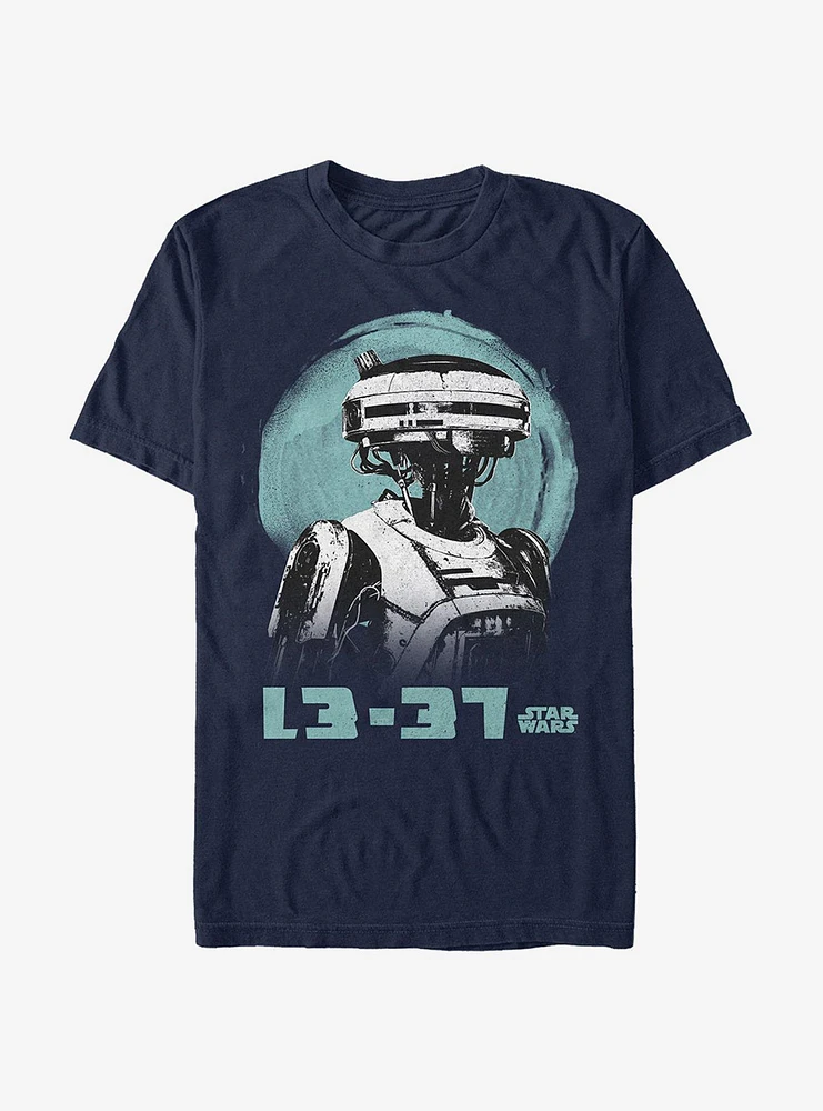 Star Wars L3-37 Watercolor Print T-Shirt