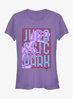 Jurassic Park T. Rex Overlap Text Girls T-Shirt