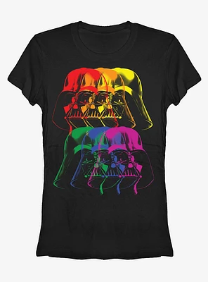 Star Wars Darth Vader Helmet Rainbow Girls T-Shirt