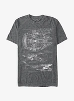 Star Wars Millennium Falcon X-Wing T-Shirt