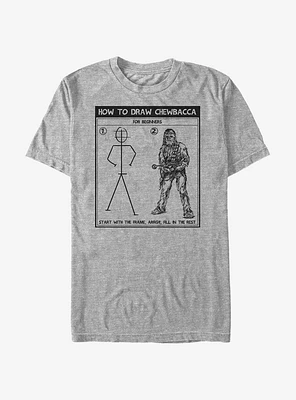 Star Wars Draw Chewbacca T-Shirt
