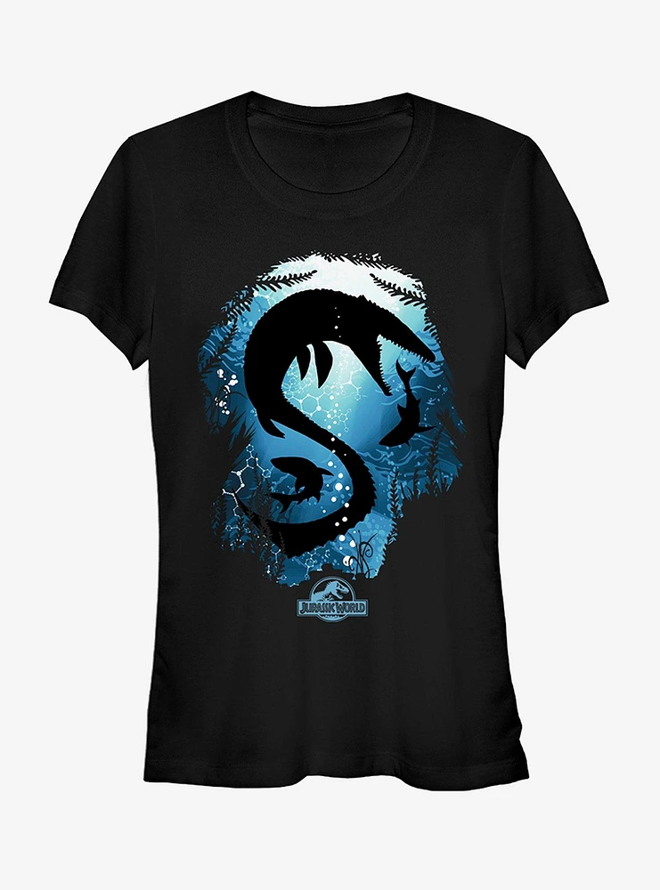 Jurassic World Mosasaurus With Sharks Girls T-Shirt