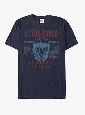 Marvel Guardians of the Galaxy Vol. 2 Star-Lord List T-Shirt