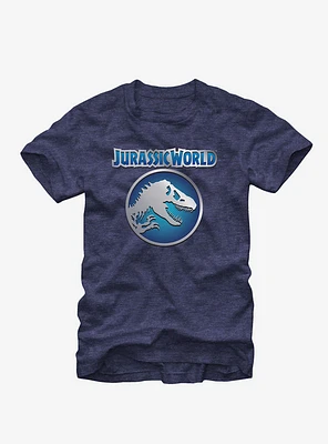 Jurassic World Blue And Silver Logo T-Shirt