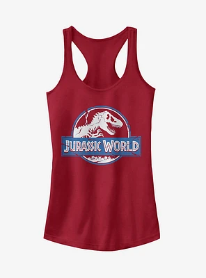 Jurassic World Cracked Logo Girls Tank Top