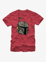 Star Wars Tribal Print Boba Fett Helmet T-Shirt