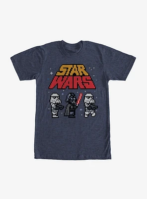 Star Wars Pixel Darth Vader and Stormtroopers T-Shirt