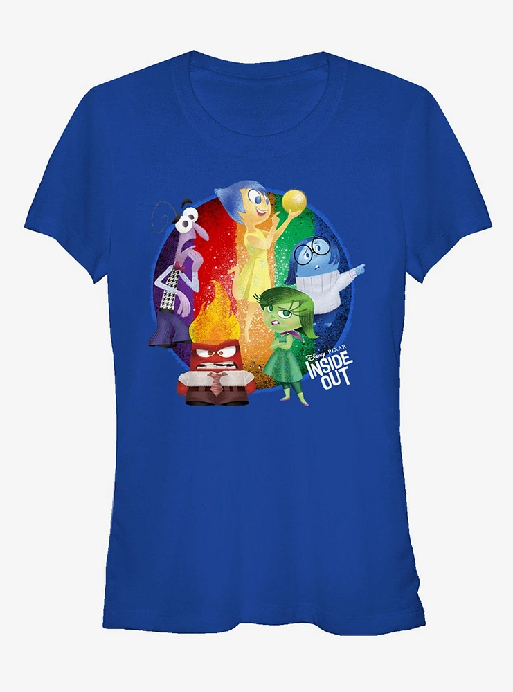 Disney Pixar Inside Out Riley's Emotions Circle Girls T-Shirt