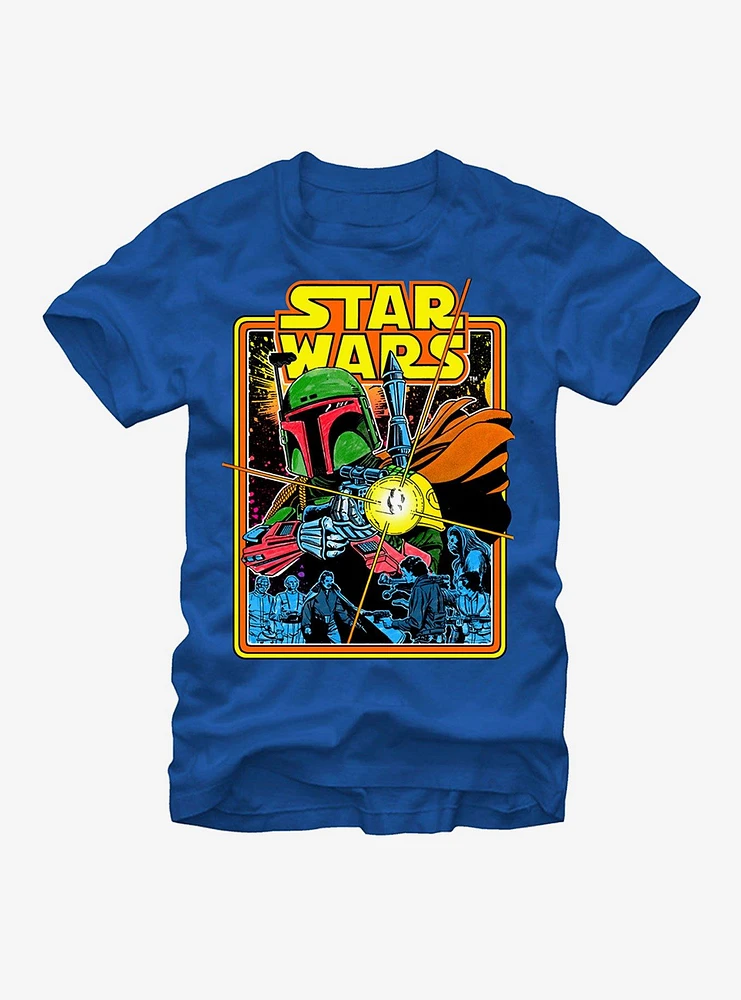 Star Wars Episode V The Empire Strikes Back Boba Fett Fires Poster T-Shirt
