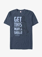 Marvel Avengers: Infinity War Get Captain Shield Text T-Shirt