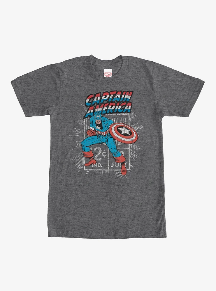 Marvel Captain America Comic Book Cent T-Shirt