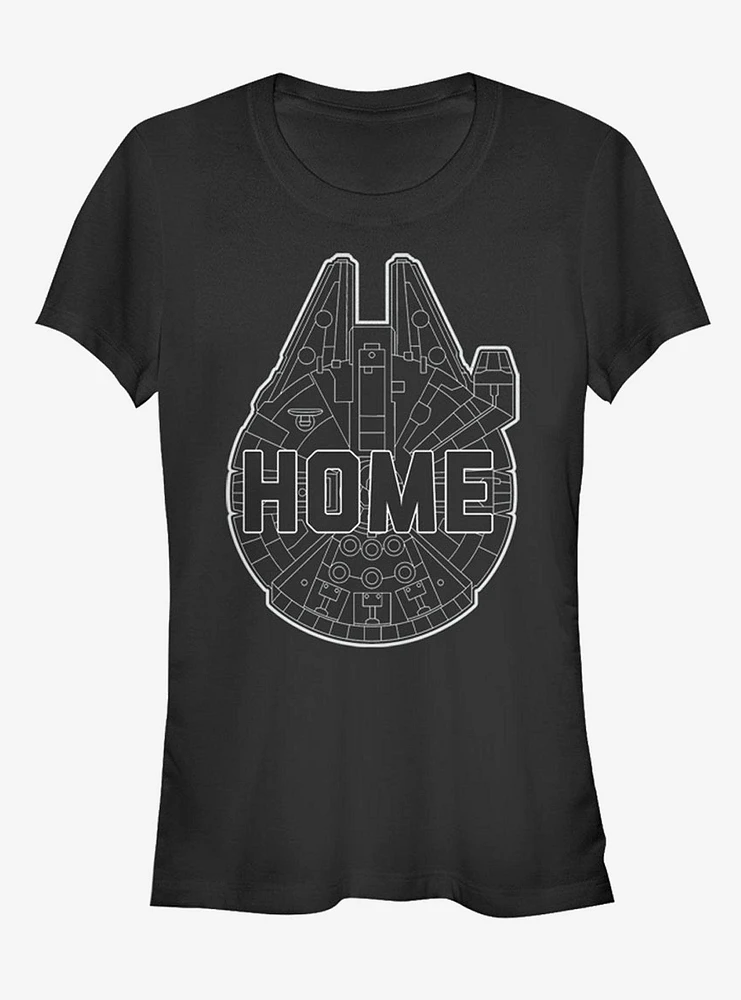 Star Wars Millennium Falcon Home Girls T-Shirt