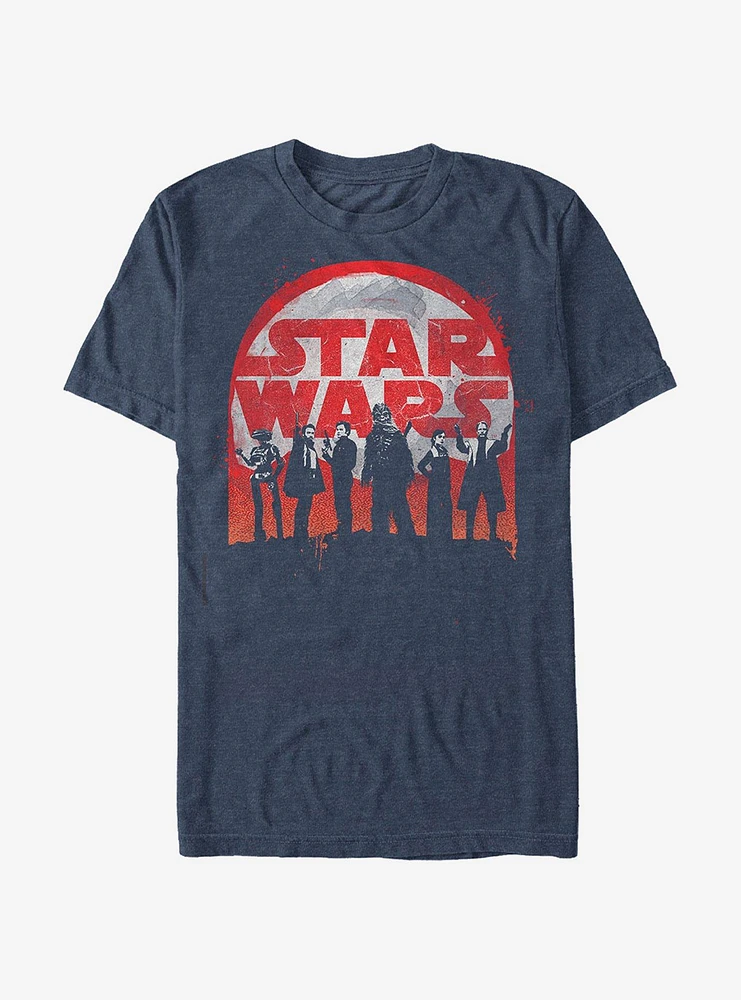 Star Wars Logo Character Splatter Print T-Shirt