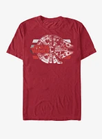 Star Wars Millennium Falcon Profile T-Shirt