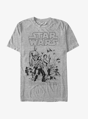 Star Wars Rebellion Scarif Scene T-Shirt