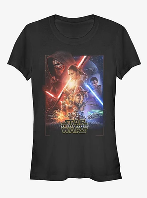 Star Wars Episode VII The Force Awakens Movie Poster Girls T-Shirt