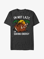 Disney The Lion King Pumbaa I'm Not Lazy Saving Energy T-Shirt