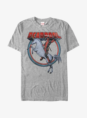 Marvel Deadpool Rides Unicorn T-Shirt