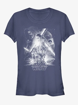 Star Wars Episode VII The Force Awakens Poster Girls T-Shirt