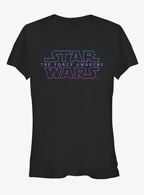 Star Wars The Force Awakens Episode VII Starry Logo Girls T-Shirt