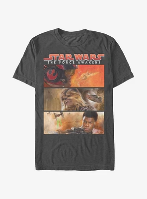 Star Wars Poe Dameron, Chewbacca, and Finn T-Shirt