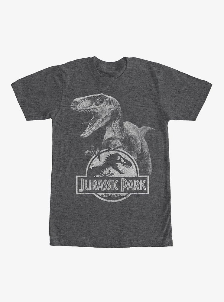 Jurassic Park Velociraptor Logo T-Shirt