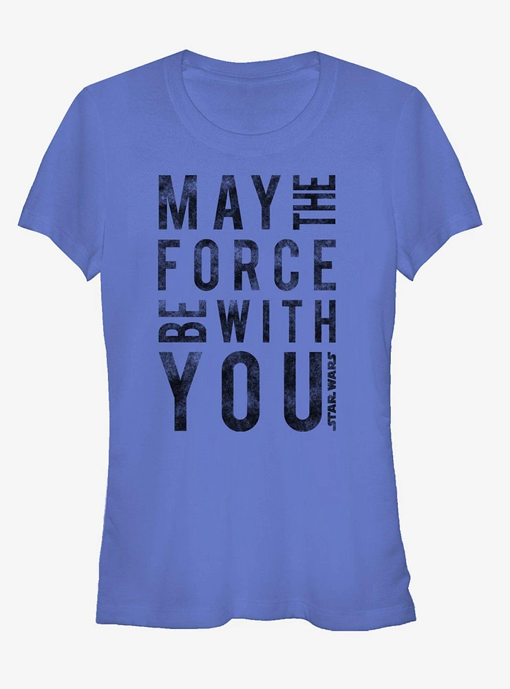 Star Wars Distressed May the Force Be With You Girls T-Shirt