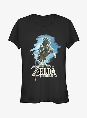 Nintendo Legend of Zelda Breath the Wild Link Epona Girls T-Shirt