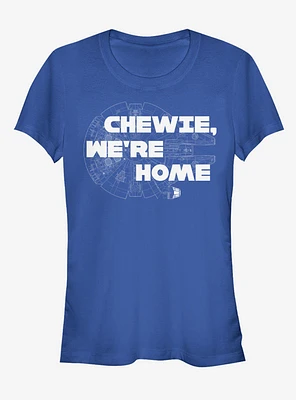 Star Wars Millennium Falcon Chewie We're Home Girls T-Shirt