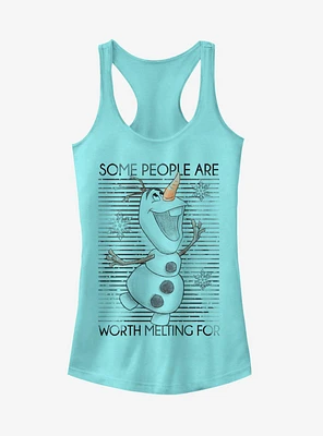 Frozen Olaf Some People Are Worth Melting For Girls Tank