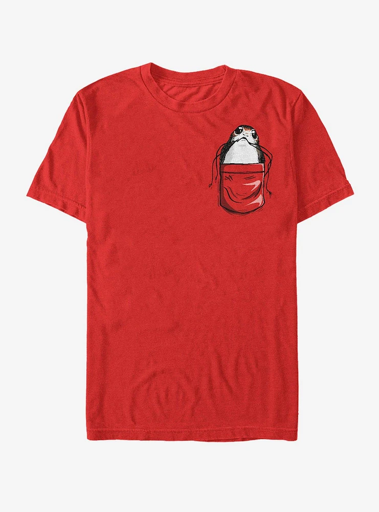 Star Wars Porg Faux Pocket Cartoon T-Shirt