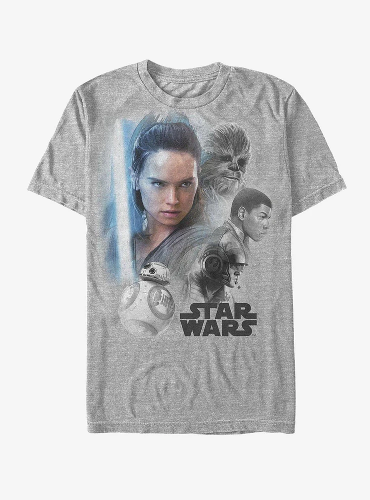 Star Wars Rey Rebel Collage T-Shirt