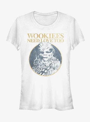 Star Wars Valentine's Day Wookiees Need Love Too Girls T-Shirt