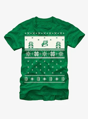 Nintendo Christmas Sweater Mario T-Shirt