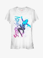 Marvel Spider-Man: Into The Spider-Verse Ghost-Spider Jump Girls T-Shirt